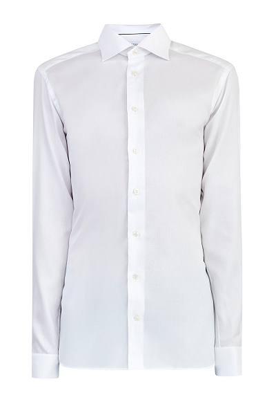 Белая рубашка из фактурного твила классического кроя Contemporary