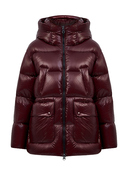 Пуховик Daila из блестящего нейлона с макро-карманами