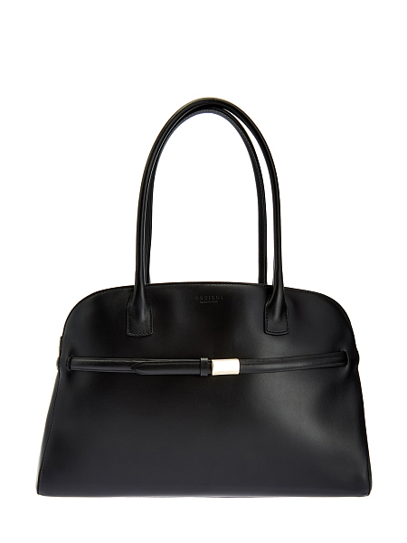 Сумка из гладкой матовой кожи со съемным ремешком