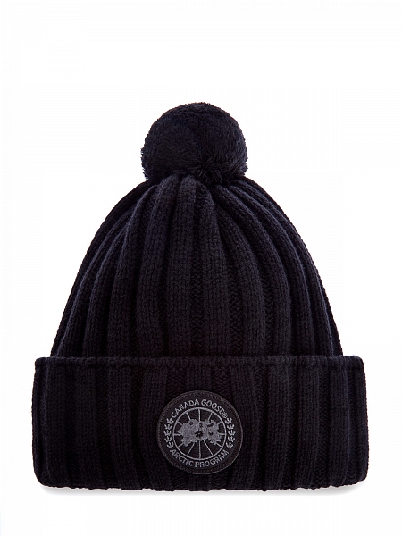 Шапка из шерсти и кашемира с помпоном в тон