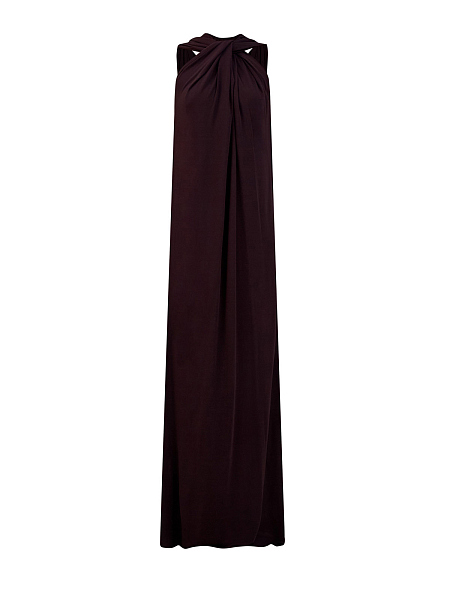Вечернее платье-макси из легкого вискозного джерси со сборками