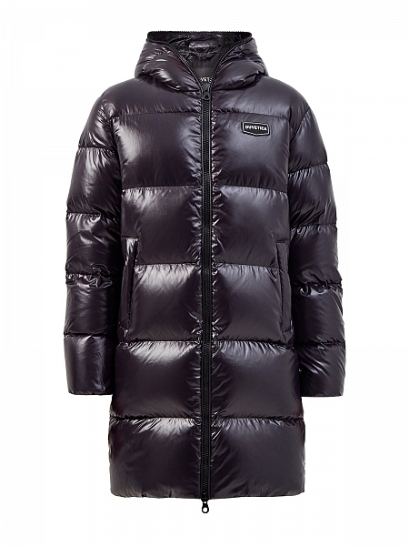 Удлиненный пуховик Tivo из блестящего стеганого нейлона 