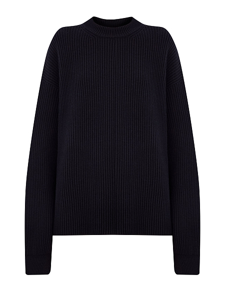 Свитер из шерсти английской вязки с разрезом