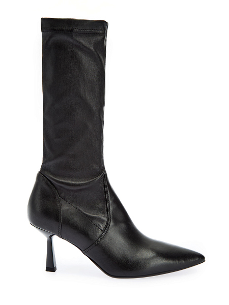 Облегающие ботильоны из мягкой полированной кожи