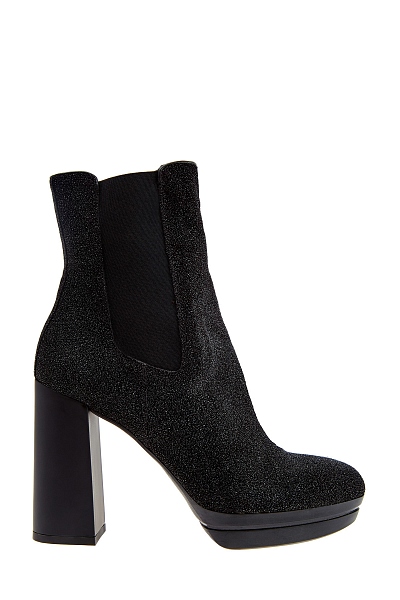 Ботильоны с мерцающей отделкой и трикотажными вставками