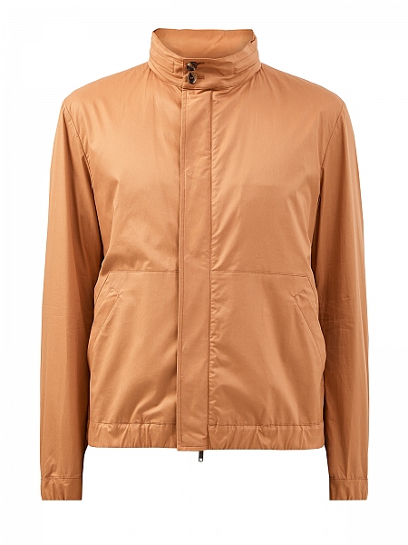 Ветровка из плотного хлопкового поплина с капюшоном