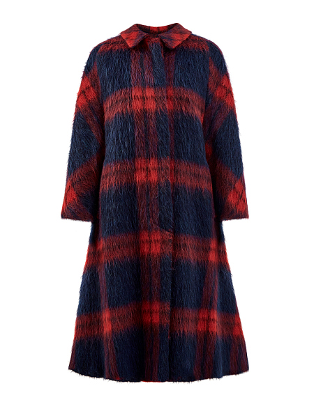 Удлиненное пальто из&nbsp;фактурной шерсти альпаки