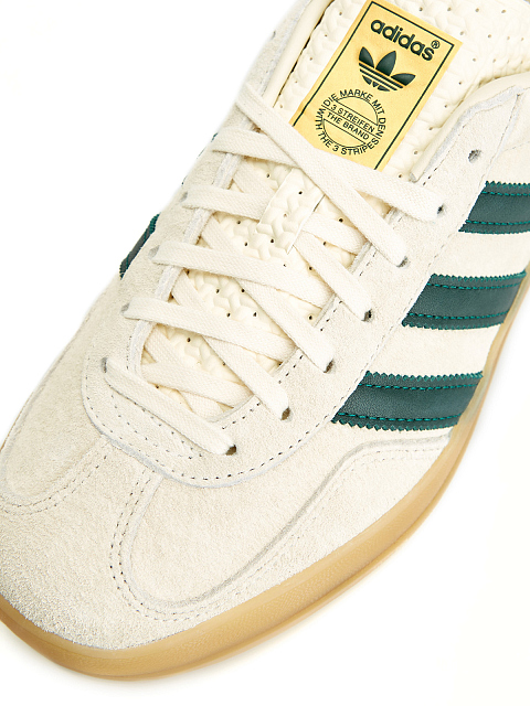 Adidas gazelle white green gum online