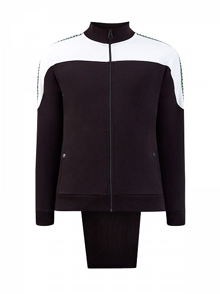 Спортивный костюм в стиле colorblock с жаккардовым логотипом 