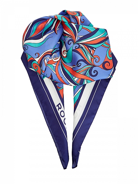 Платок из гладкого хлопка и шелка с принтом