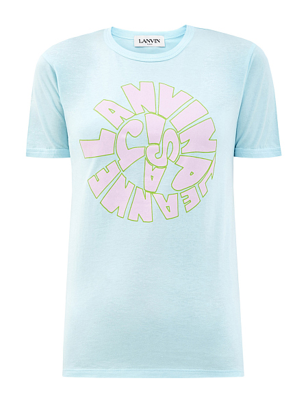 Футболка из&nbsp;гладкого джерси с&nbsp;принтом и&nbsp;логотипом