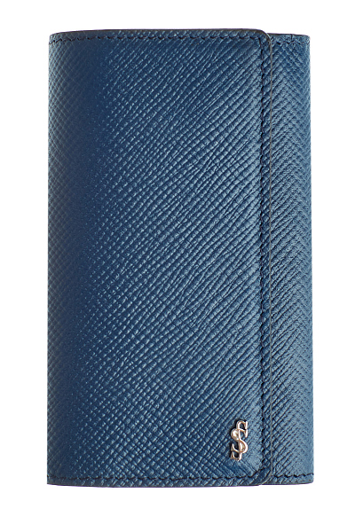 Ключница из текстурированной кожи с литым логотипом бренда