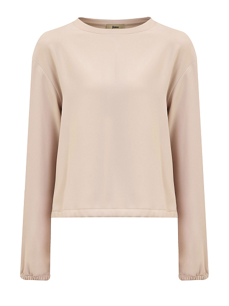 Свитшот из сатина с регулируемым низом на завязках