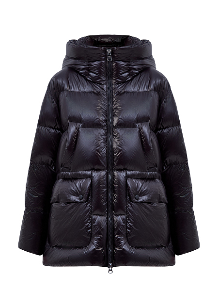 Объемный пуховик Daila с разрезами и макро-карманами