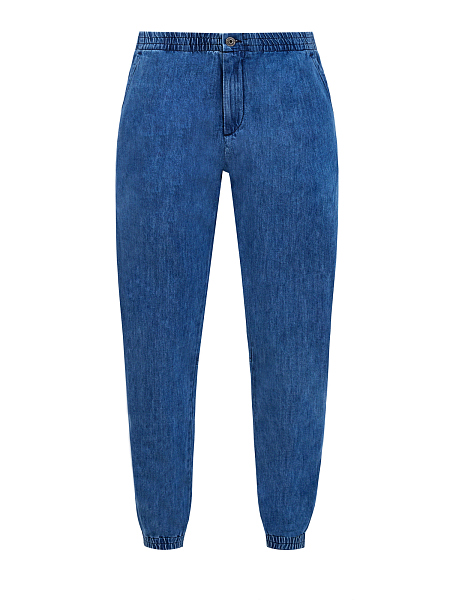 Джинсы в стиле 80-х из хлопкового денима и льна