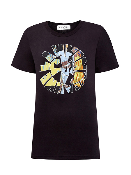 Хлопковая футболка с&nbsp;принтом Jeanne Lanvin Hippie