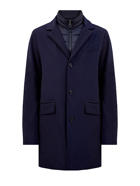 Пуховая куртка со съемной вставкой из стеганого нейлона