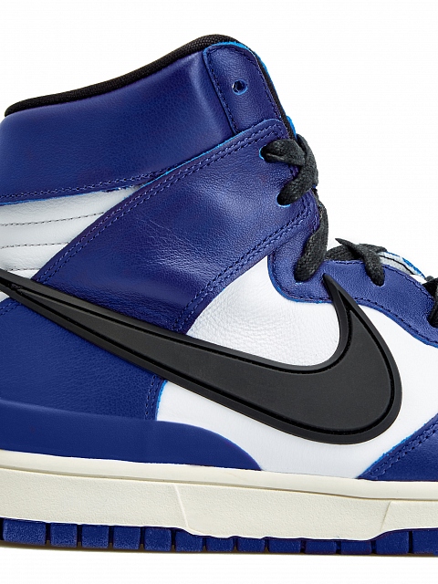 Nike dunk high blue and white online