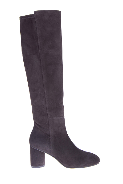 Сапоги из мягкой замши с высоким over-knee голенищем 