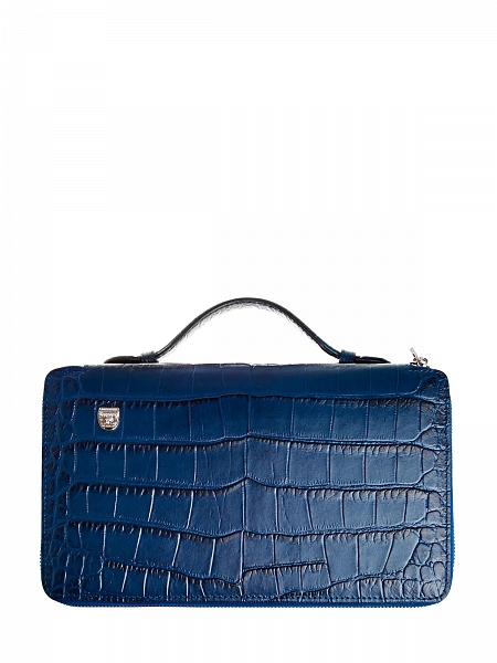 Функциональное портмоне из&nbsp;телячьей кожи с&nbsp;тиснением под крокодила