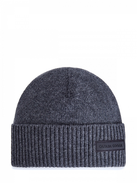 Шапка из меланжевой шерсти мериноса с логотипом 