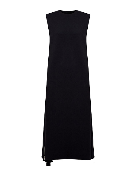 Платье-миди с плиссированной вставкой на молнии