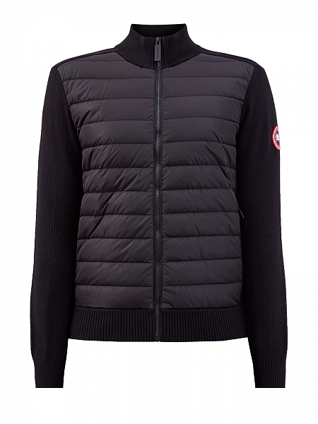 Кардиган из шерстяной пряжи с утепленной стеганой вставкой