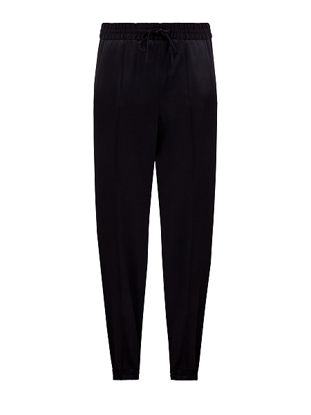 Джоггеры из атласной вискозы и шелка с эластичным поясом